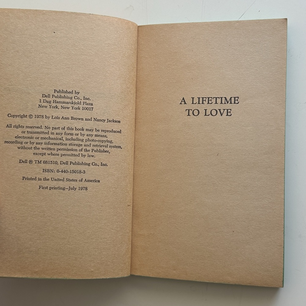 Vintage Romance Novel ‘A Lifetime to Love’ By Ann Dabney Paperback Book - Picture 7 of 8